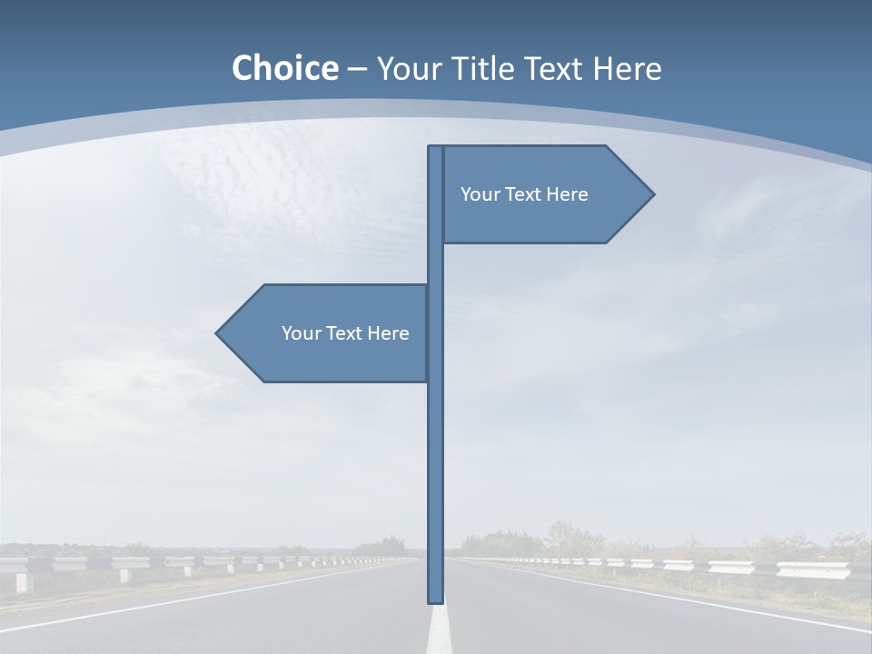 Track Cloudy Landscape PowerPoint Template