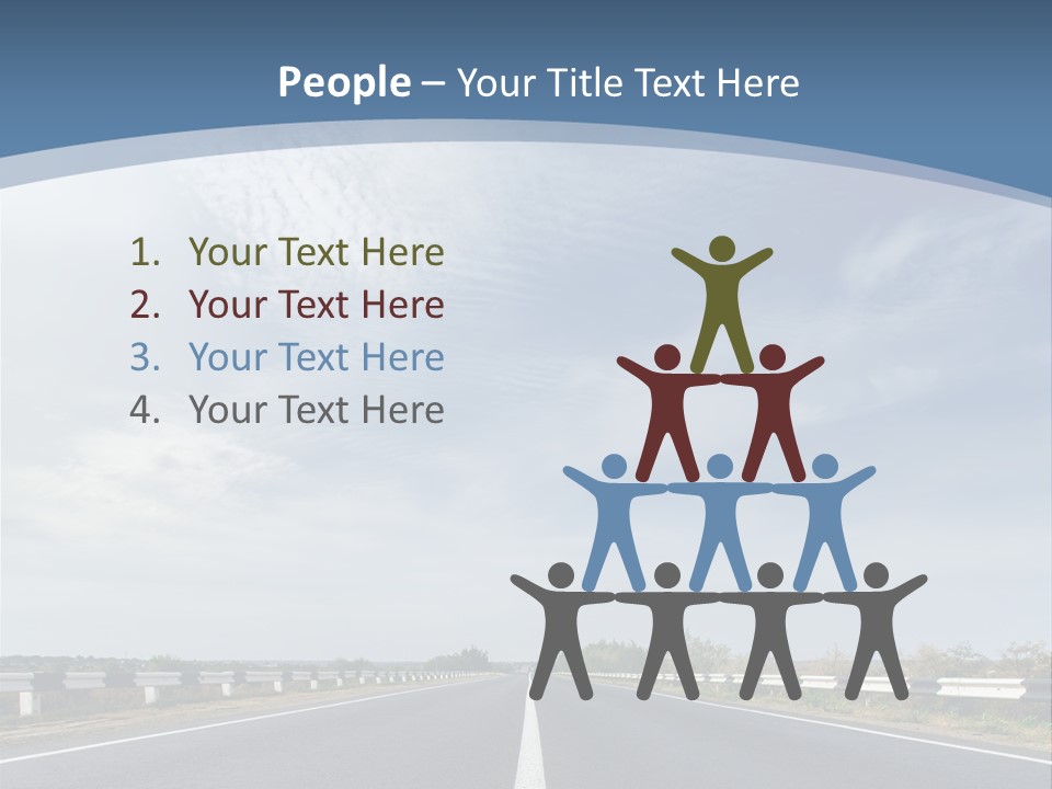 Track Cloudy Landscape PowerPoint Template