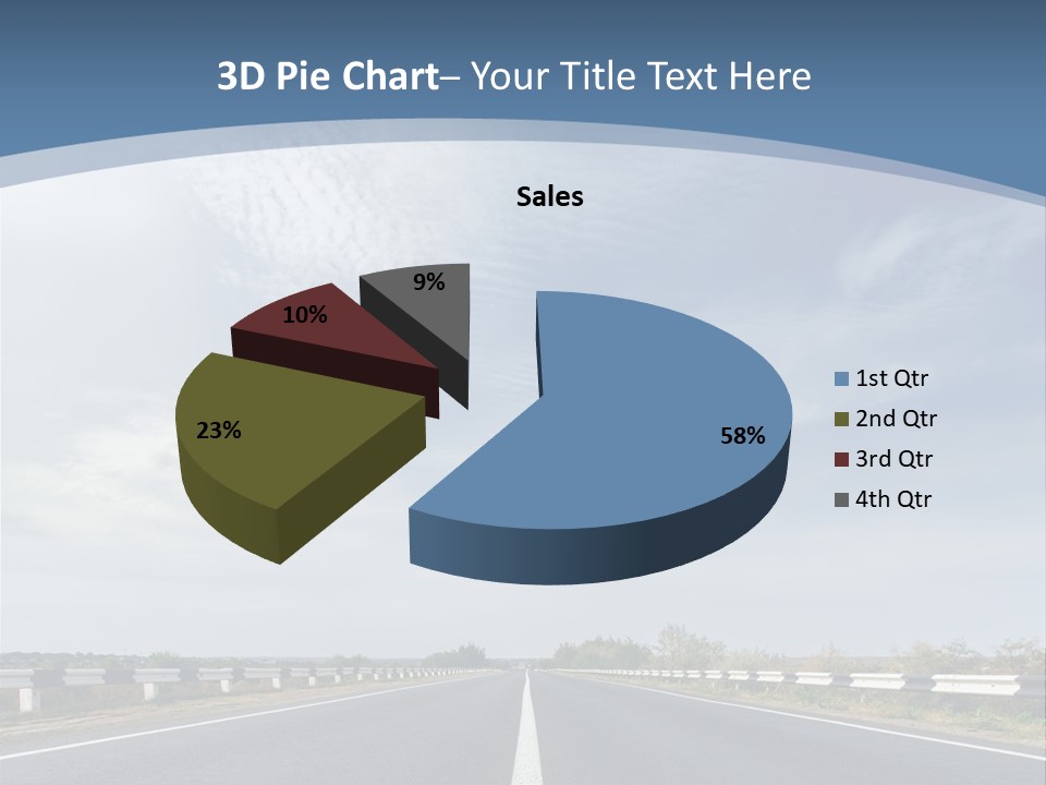 Track Cloudy Landscape PowerPoint Template
