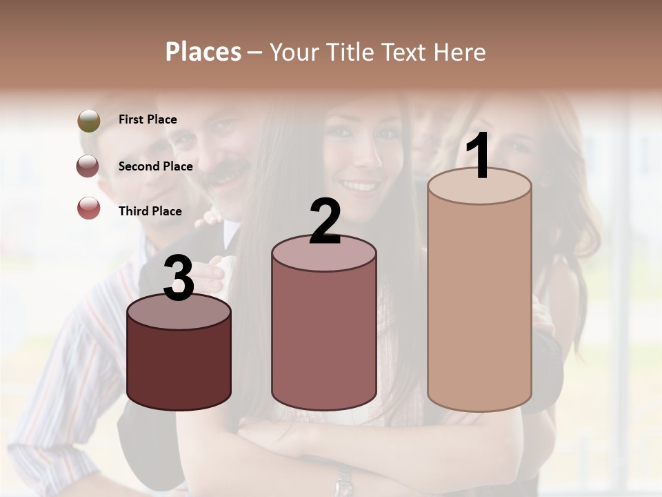 Businessman Girl Face PowerPoint Template