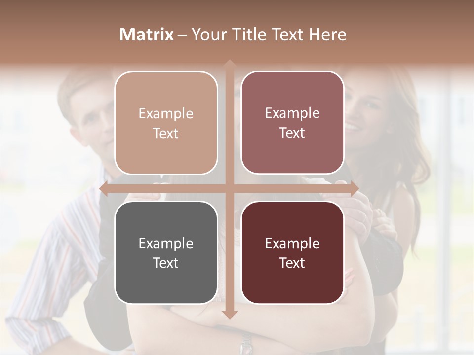 Businessman Girl Face PowerPoint Template