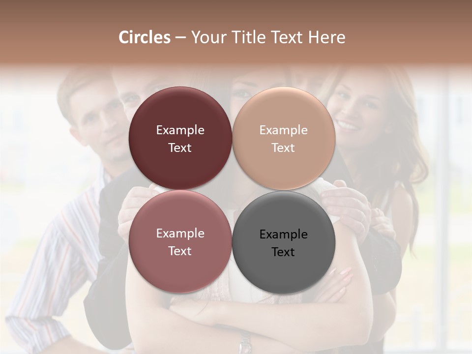 Businessman Girl Face PowerPoint Template