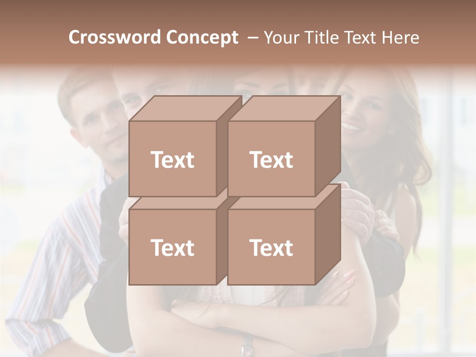 Businessman Girl Face PowerPoint Template