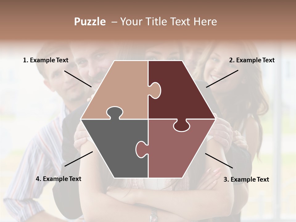 Businessman Girl Face PowerPoint Template