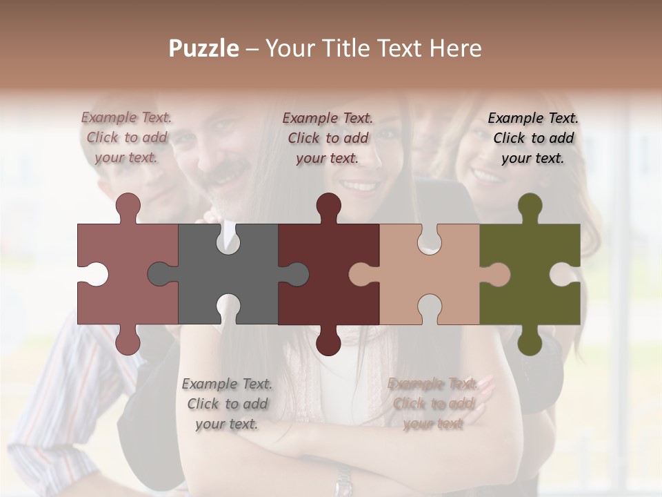 Businessman Girl Face PowerPoint Template