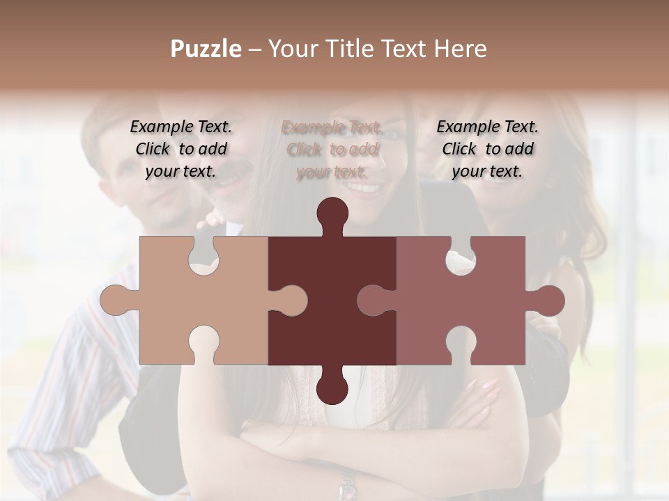 Businessman Girl Face PowerPoint Template