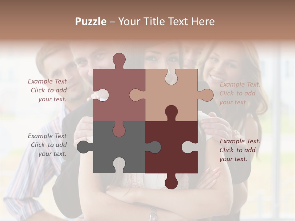 Businessman Girl Face PowerPoint Template