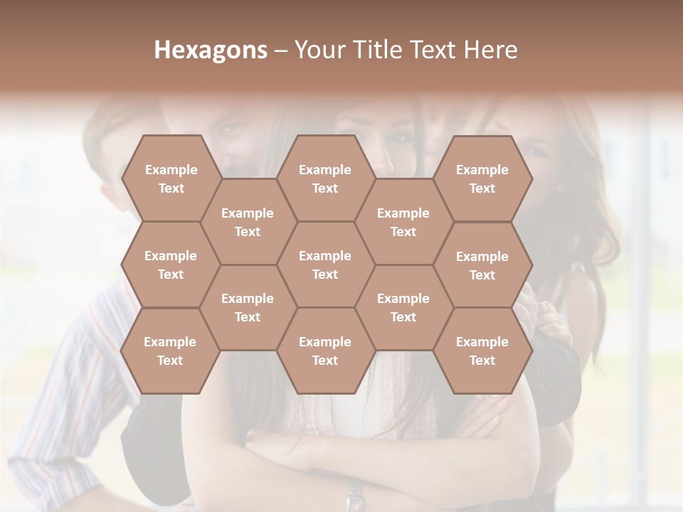 Businessman Girl Face PowerPoint Template