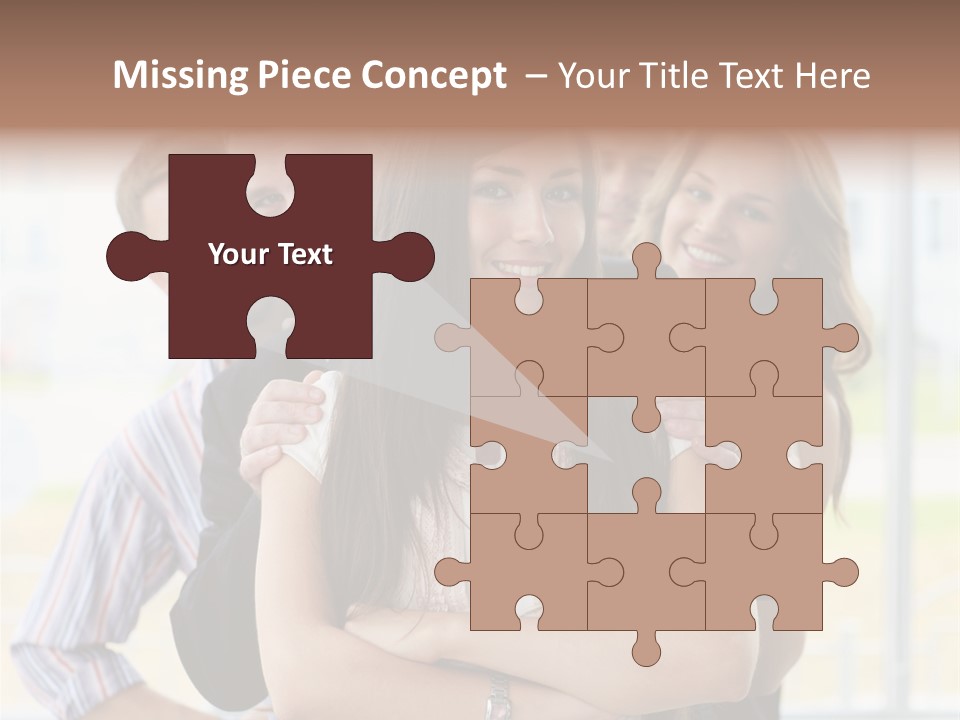 Businessman Girl Face PowerPoint Template