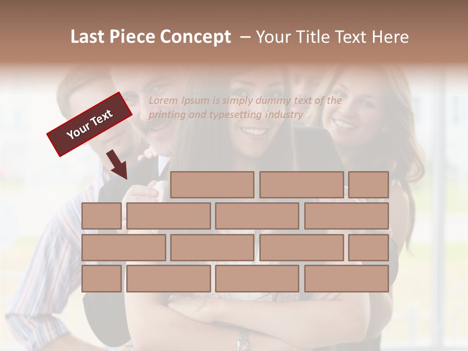 Businessman Girl Face PowerPoint Template