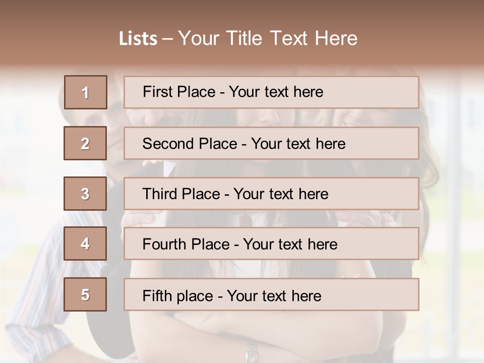 Businessman Girl Face PowerPoint Template