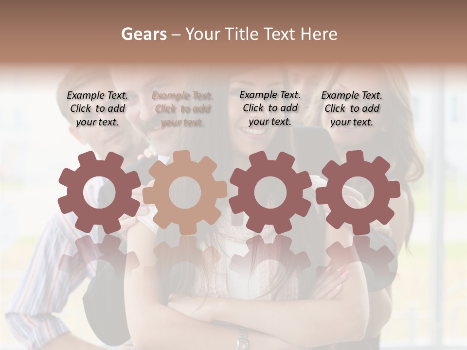 Businessman Girl Face PowerPoint Template