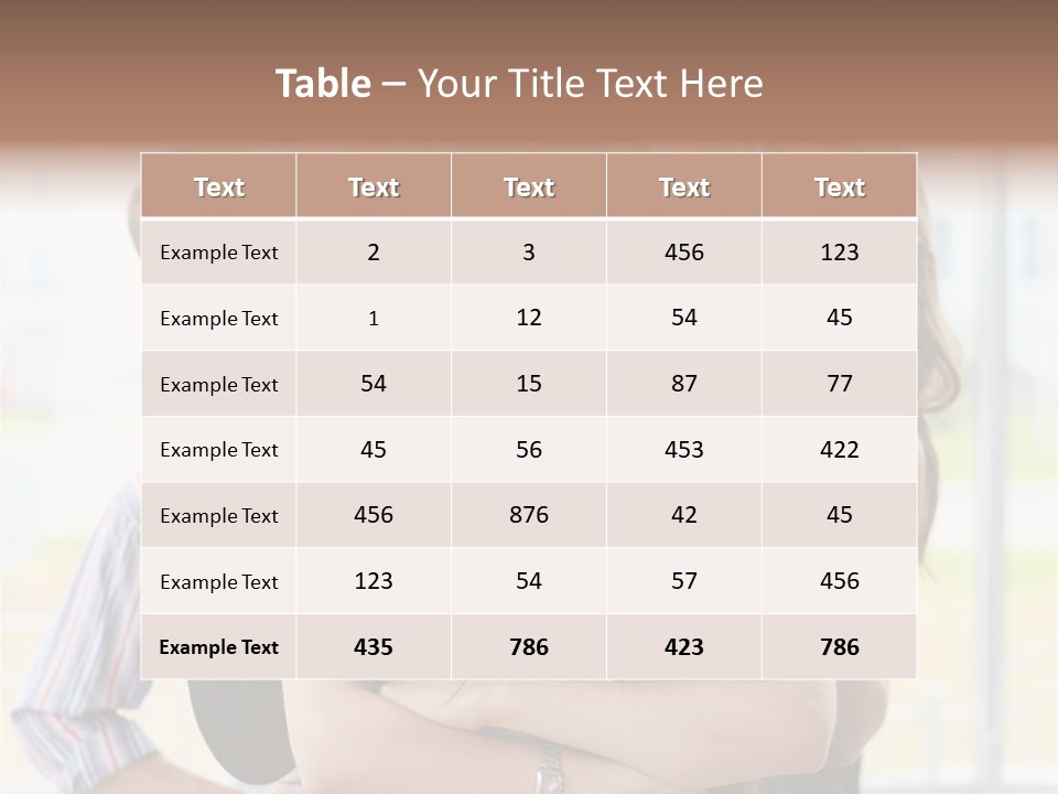 Businessman Girl Face PowerPoint Template