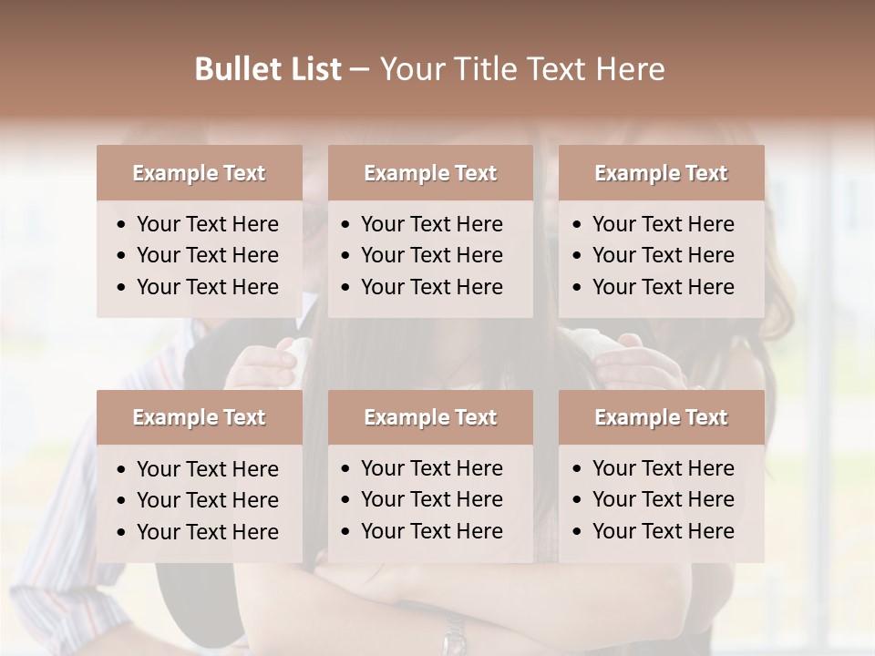 Businessman Girl Face PowerPoint Template