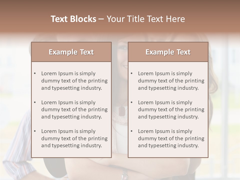 Businessman Girl Face PowerPoint Template