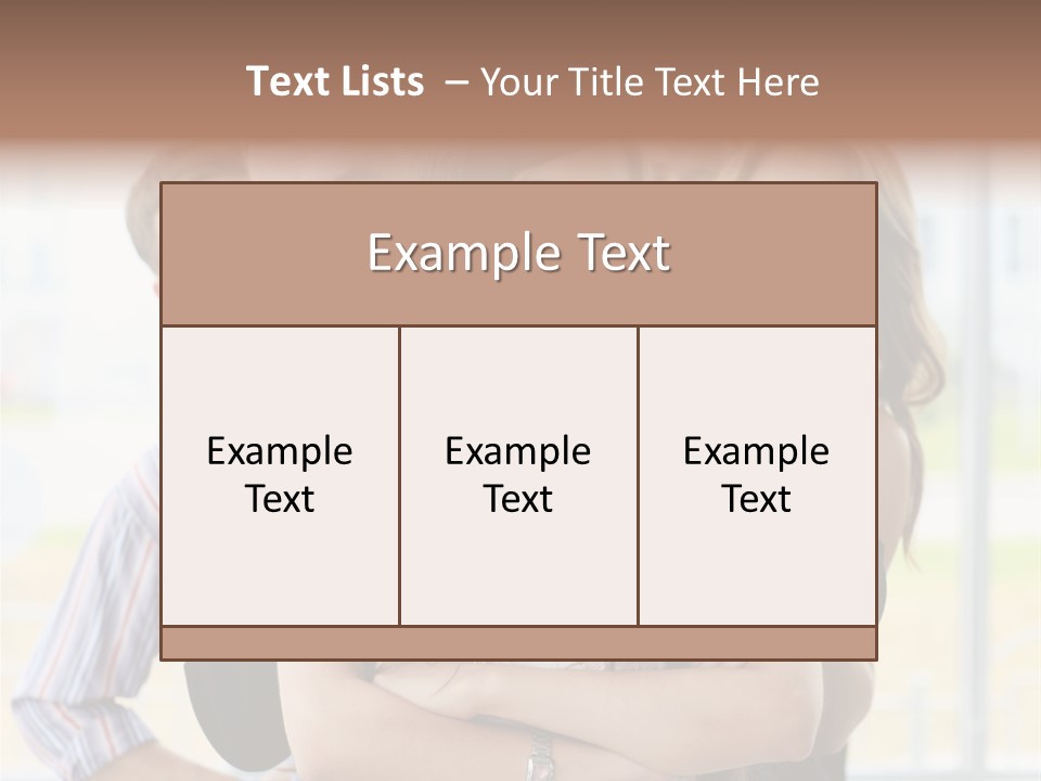 Businessman Girl Face PowerPoint Template