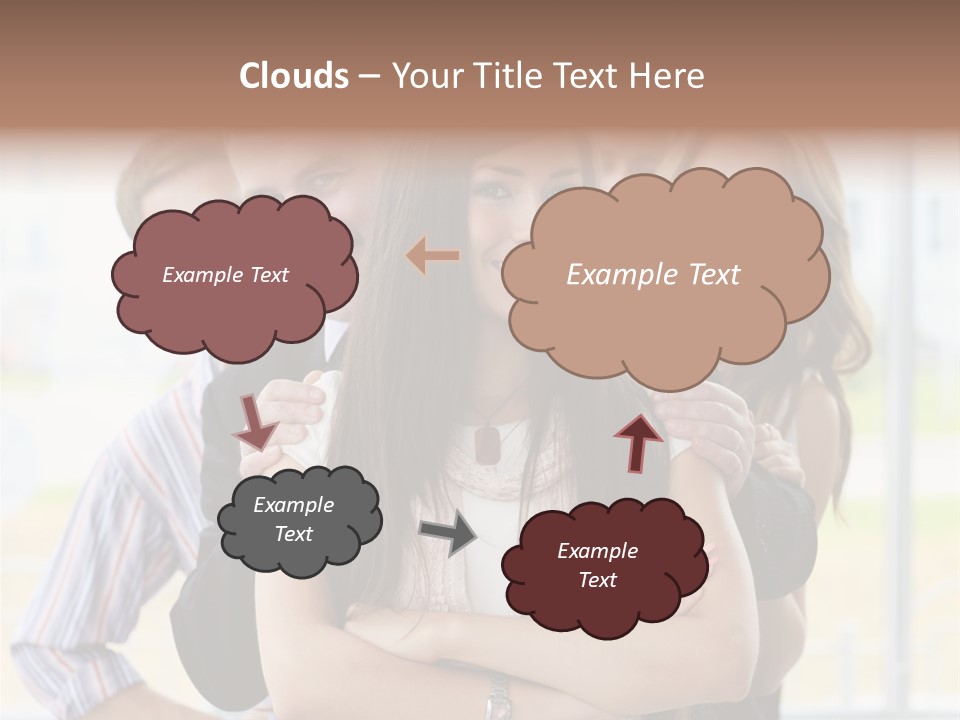 Businessman Girl Face PowerPoint Template