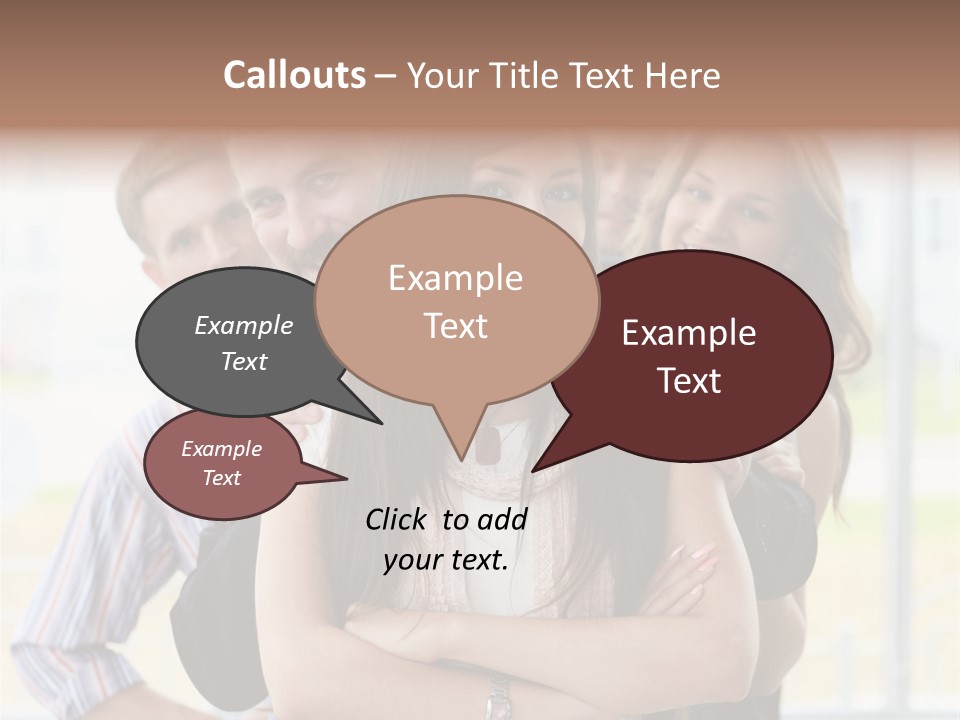 Businessman Girl Face PowerPoint Template