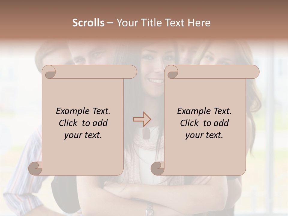 Businessman Girl Face PowerPoint Template