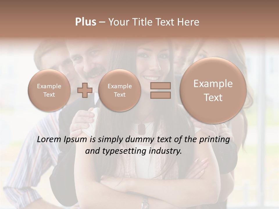 Businessman Girl Face PowerPoint Template