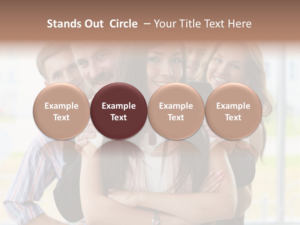 Businessman Girl Face PowerPoint Template