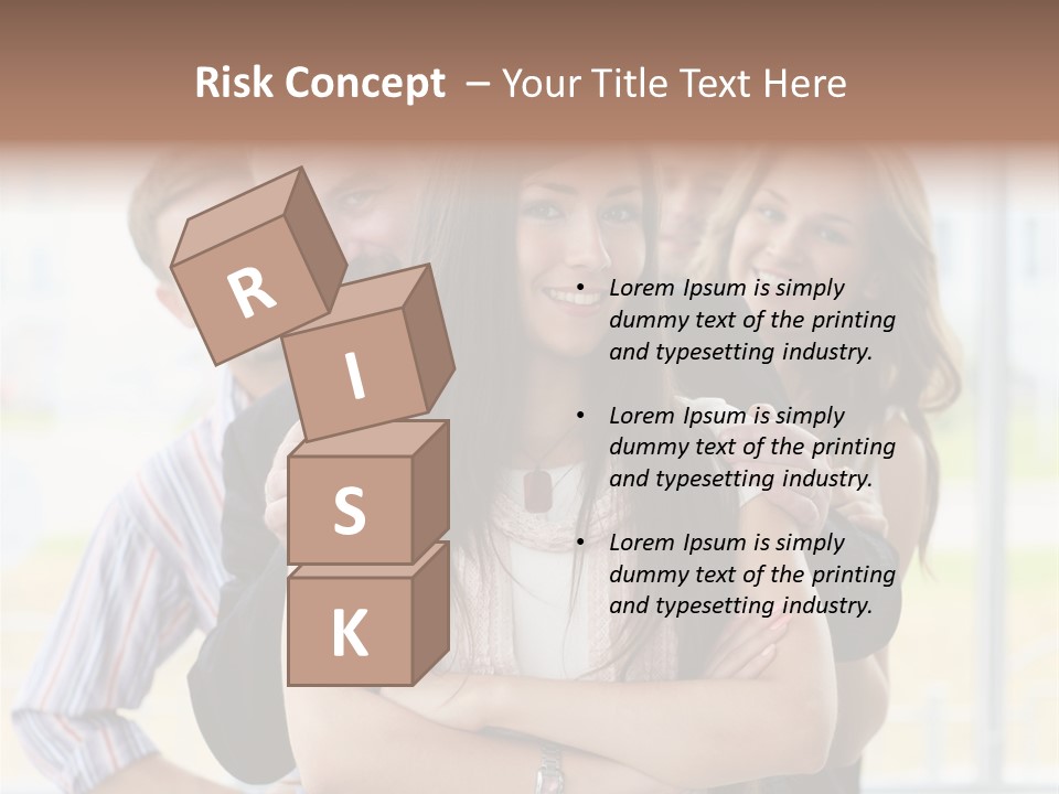 Businessman Girl Face PowerPoint Template