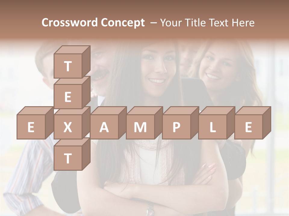 Businessman Girl Face PowerPoint Template