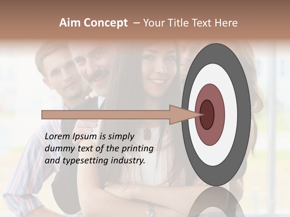 Businessman Girl Face PowerPoint Template