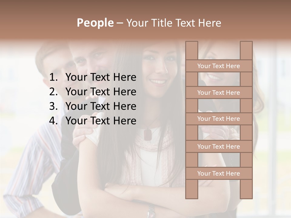 Businessman Girl Face PowerPoint Template