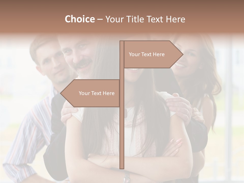 Businessman Girl Face PowerPoint Template