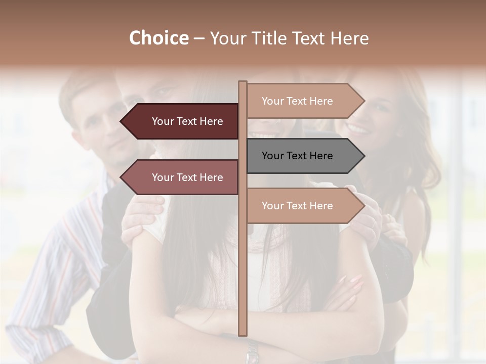 Businessman Girl Face PowerPoint Template