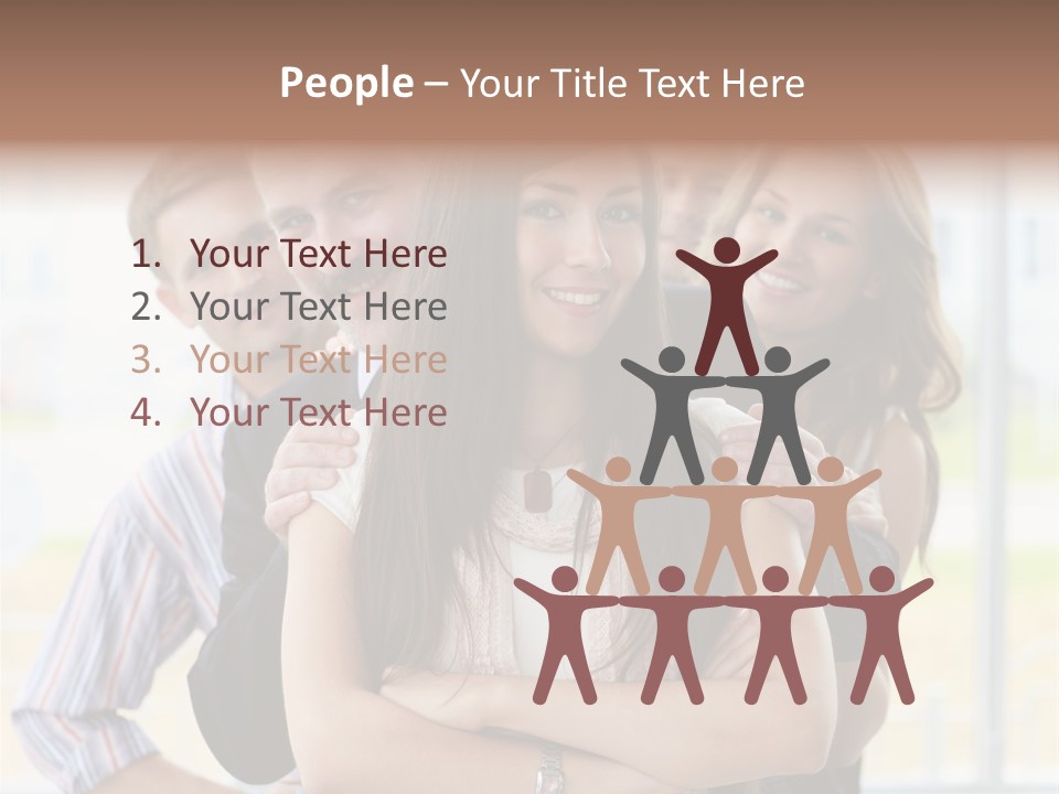 Businessman Girl Face PowerPoint Template