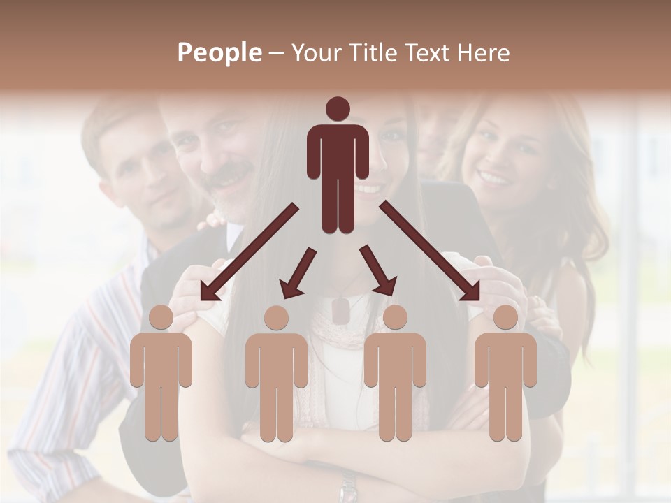 Businessman Girl Face PowerPoint Template