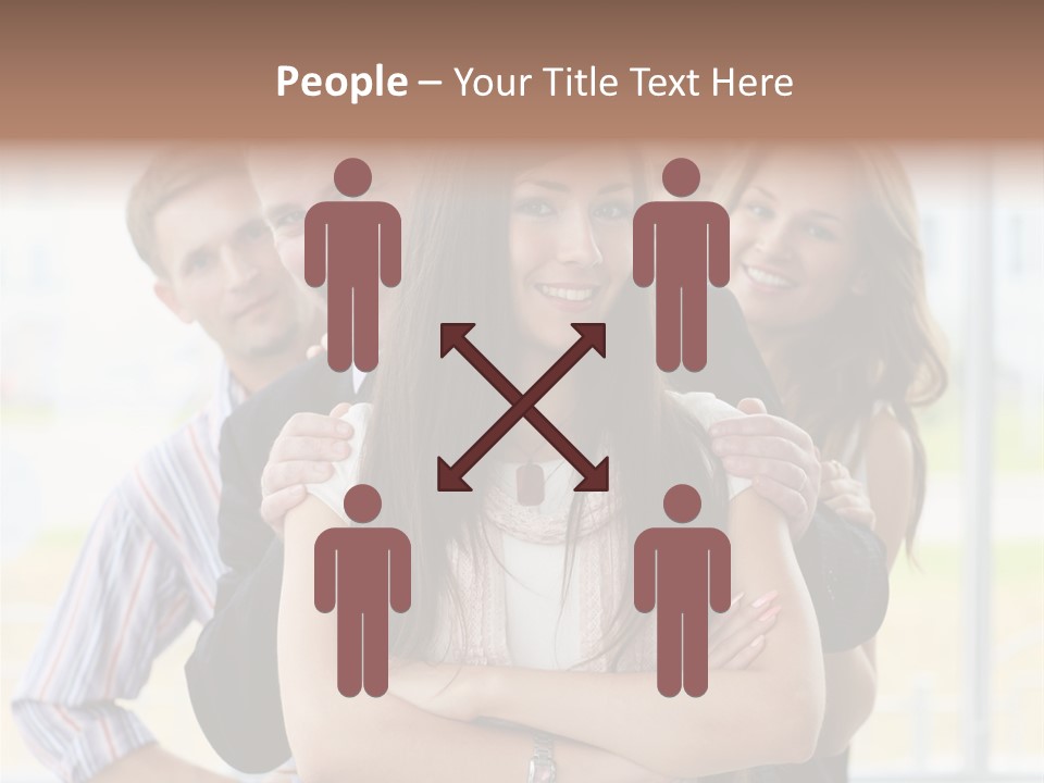 Businessman Girl Face PowerPoint Template