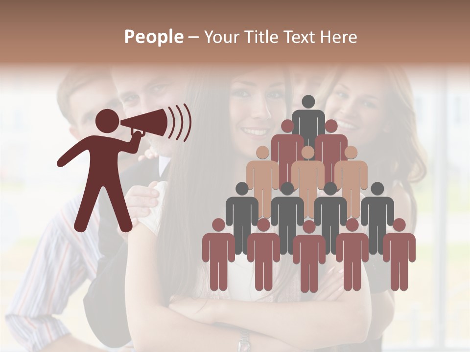 Businessman Girl Face PowerPoint Template