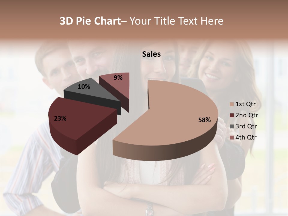Businessman Girl Face PowerPoint Template