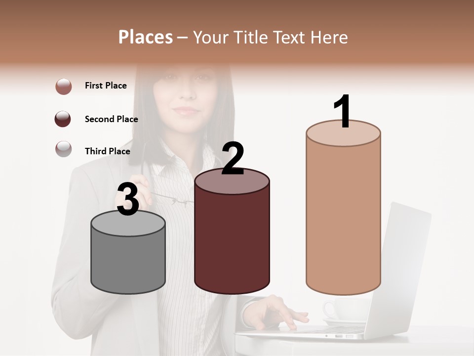 Jacket Woman Hold PowerPoint Template