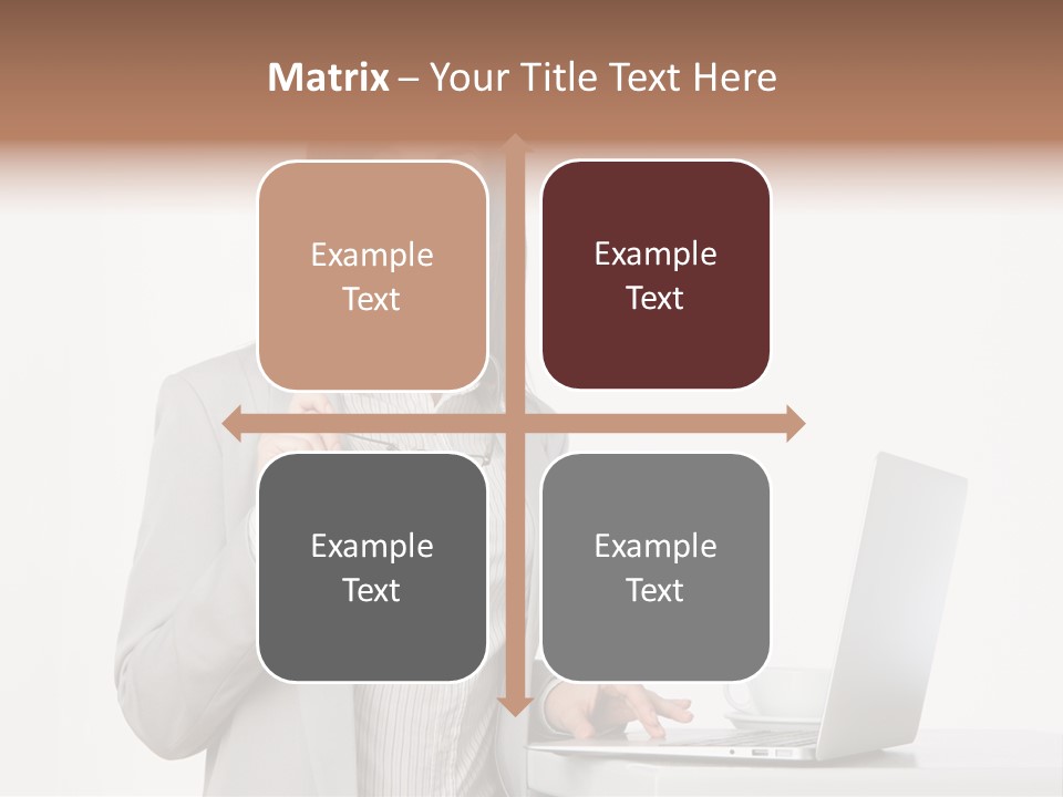 Jacket Woman Hold PowerPoint Template