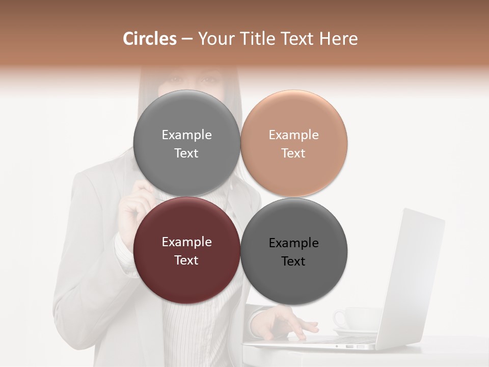 Jacket Woman Hold PowerPoint Template