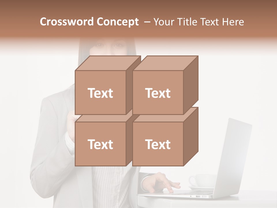 Jacket Woman Hold PowerPoint Template