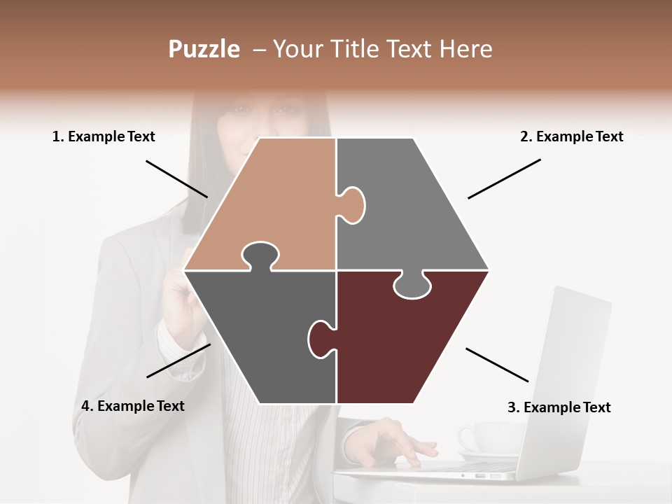 Jacket Woman Hold PowerPoint Template