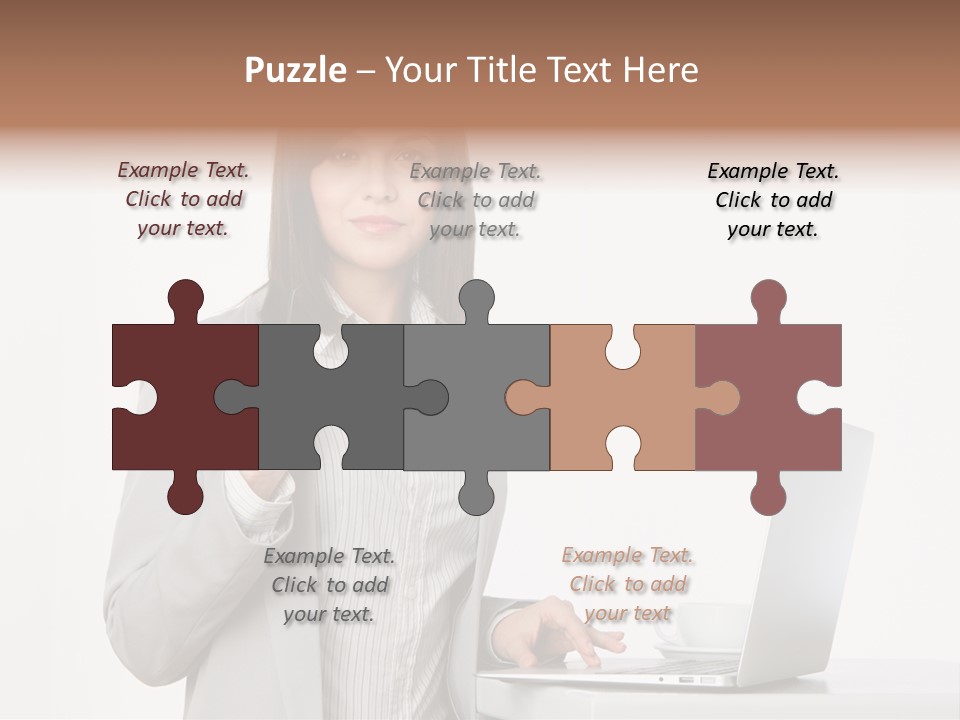 Jacket Woman Hold PowerPoint Template