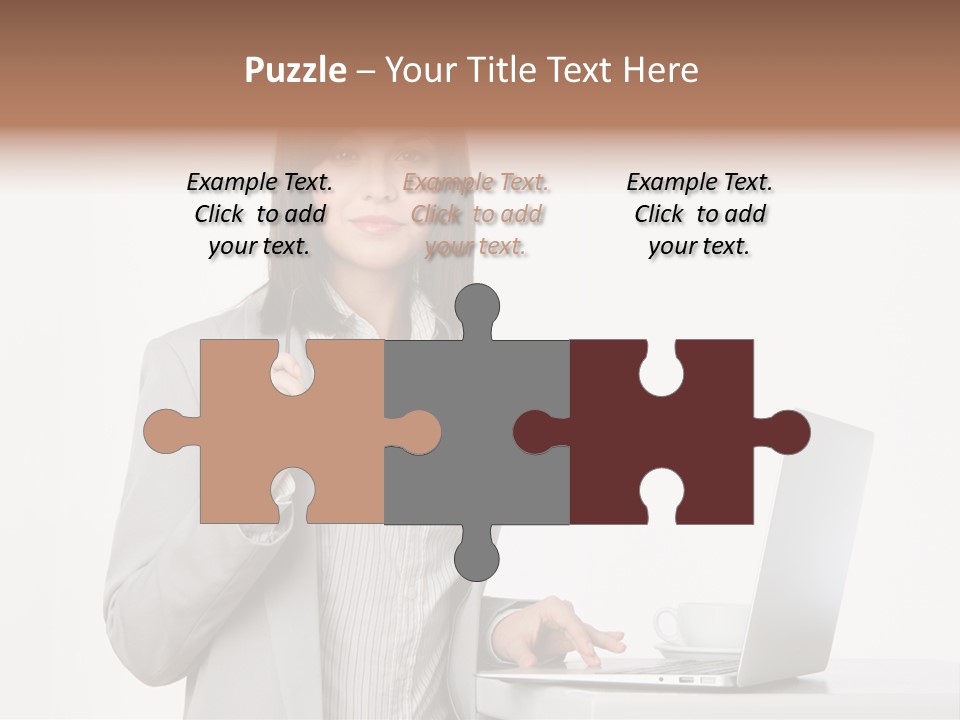 Jacket Woman Hold PowerPoint Template