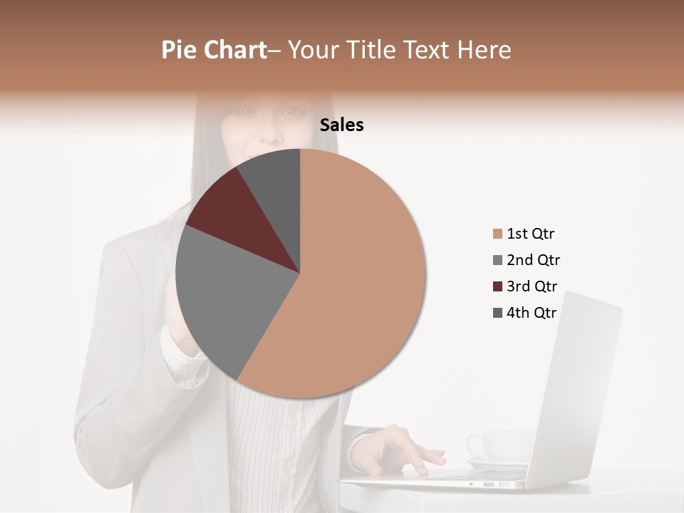 Jacket Woman Hold PowerPoint Template