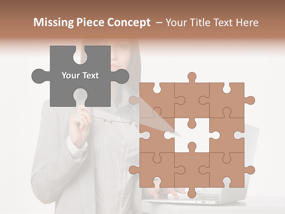 Jacket Woman Hold PowerPoint Template