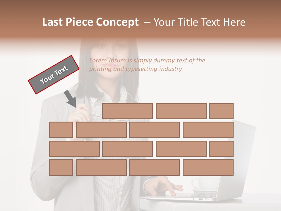 Jacket Woman Hold PowerPoint Template