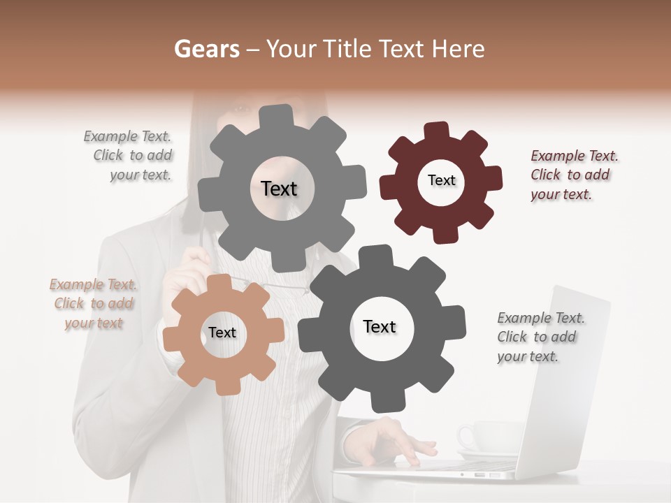 Jacket Woman Hold PowerPoint Template