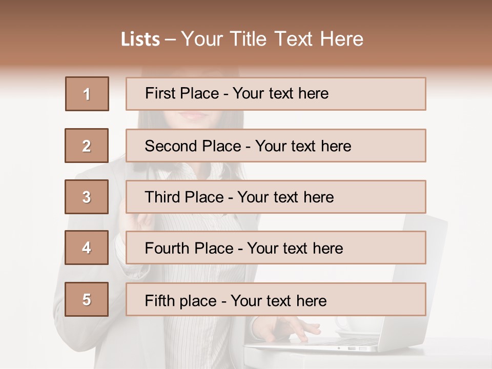 Jacket Woman Hold PowerPoint Template