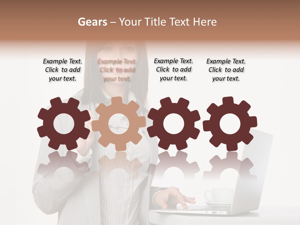 Jacket Woman Hold PowerPoint Template