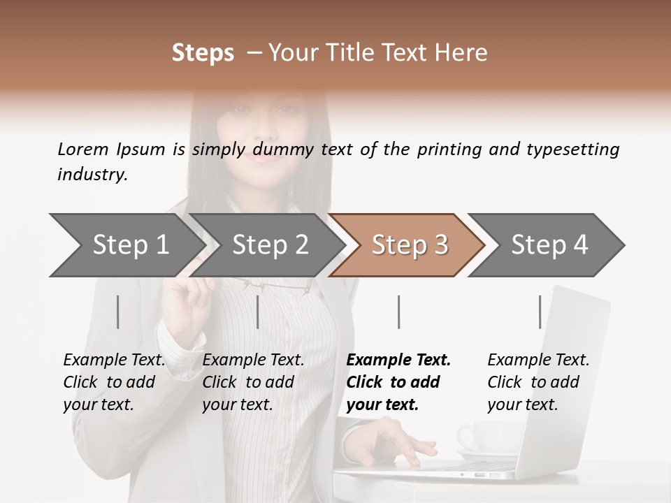 Jacket Woman Hold PowerPoint Template